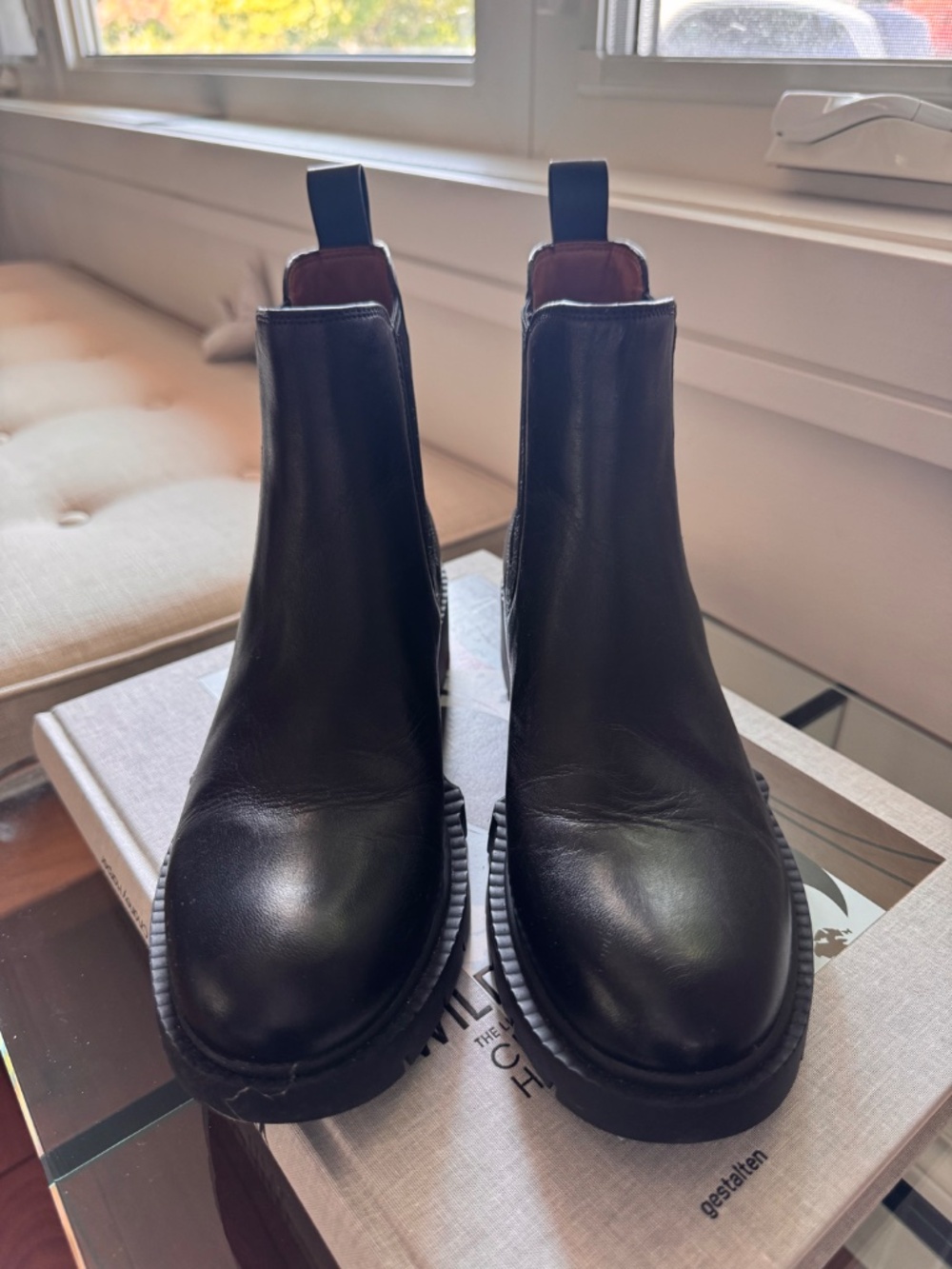 Coach Black Leather Chelsea Boots | Lug Sole | Women’s 8.5 - Picture 6 of 10